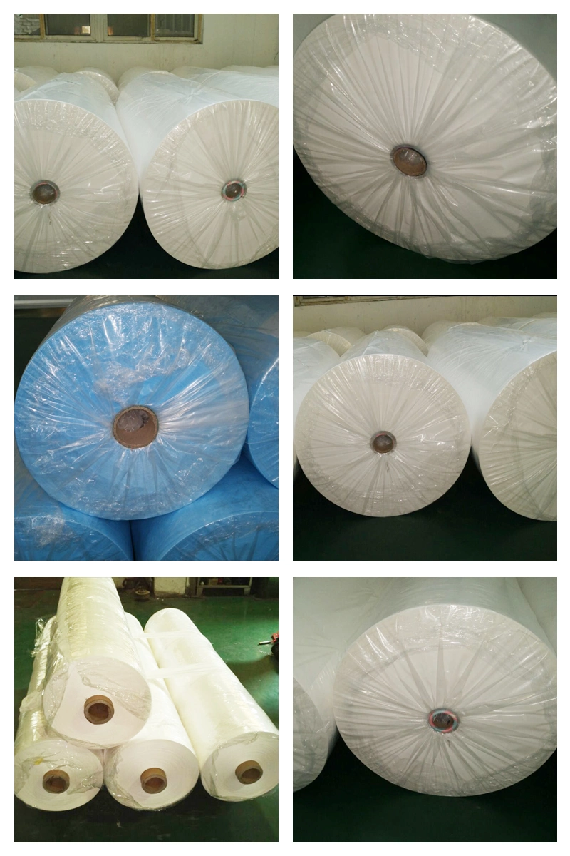 Surgical Gown Isolation Material Polypropylene Spunbond Melt-Blown Spunbond SMS Nonwoven Fabric in Stock